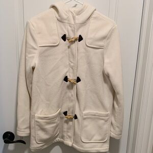 Lands' End Women's Ivory Toggle Utility Jacket. Pre-owned. Size:S/P.